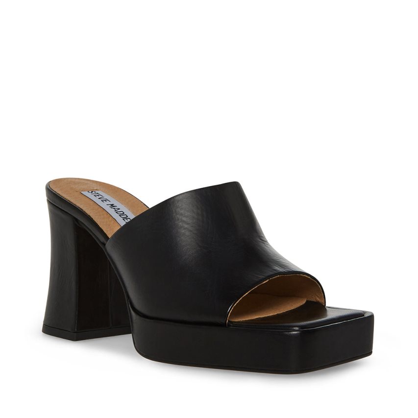 Mulas Steve Madden Alex Cuero Mujer Negras | ES ES62E9